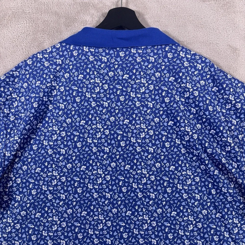 Polo Ralph Lauren Polo Shirt Mens 3XB Blue Floral Print Big Tall Cotton